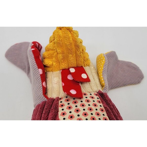 Original Les Deglingos Chicken Hen Plush  11" Red Yellow Pink Blue - Picture 11 of 11